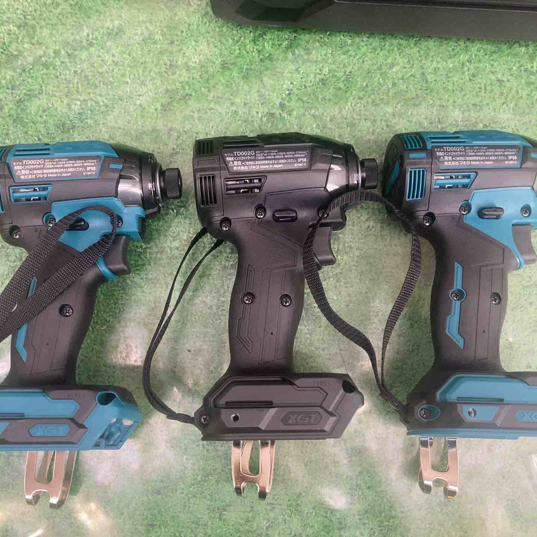【未使用品】マキタ(makita) 40V Maxコードレスインパクトドライバー TD002GZ 3台セット品　青×2　黒×1