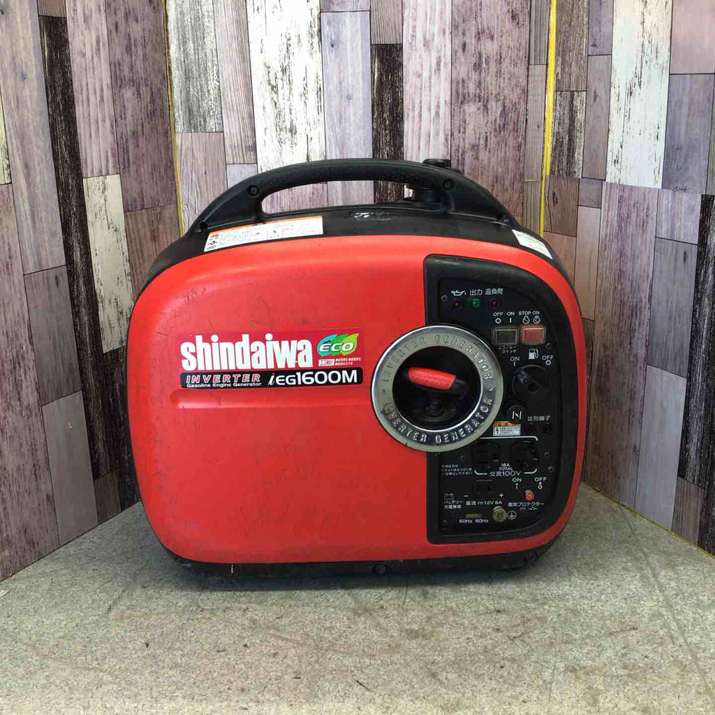 新ダイワ インバーター発電機 iEG1600M 【動作良好・保証付】★MSH3 やまびこ 新ダイワ インバータ発電機 IEG1600M-Y/{SHINDAIWA