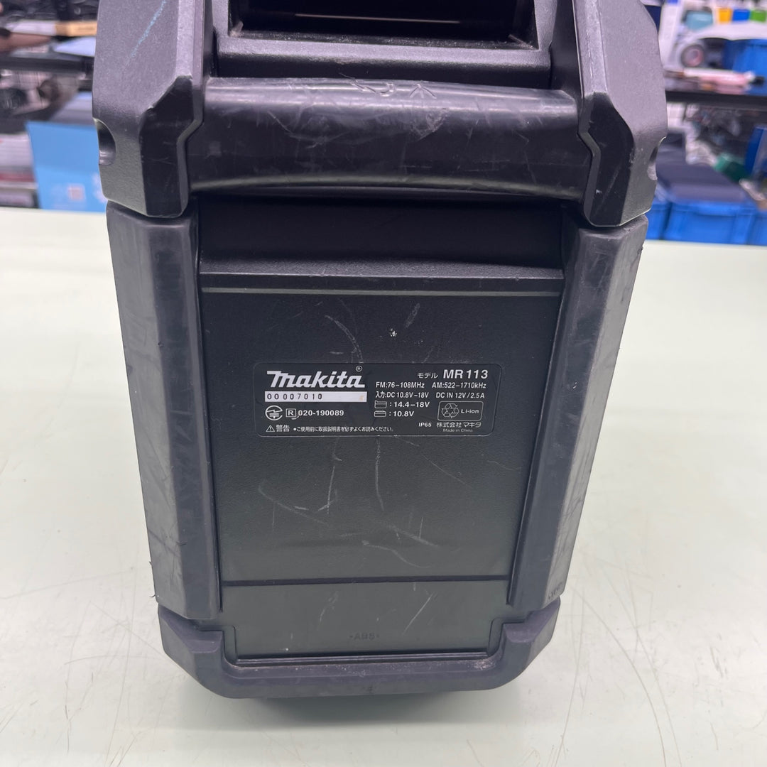 ★マキタ(makita) コードレスラジオ MR113B 本体のみ ACアダプタ付き 【越谷店】