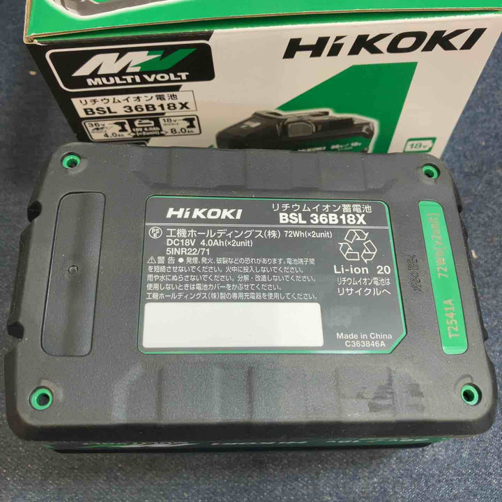 ★ハイコーキ(HIKOKI ※旧:日立工機) リチウムイオンバッテリー 36V/4.0Ah BSL36B18X【八潮店】