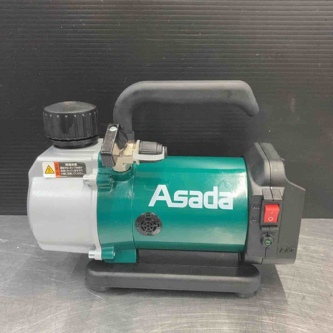 【中古美品】 アサダ(ASADA) 18V コードレス真空ポンプ 1.5CFM-B バッテリー1個付属 フルセット 【東大和店】
