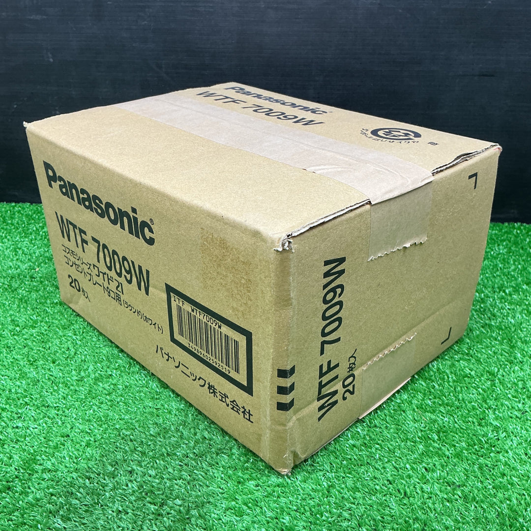 【未使用品】パナソニック ラウンドコンセントプレート9 WTF7009W 20枚入り【電材館越谷店】