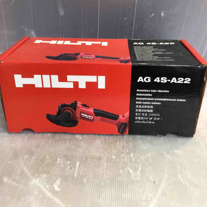 ◇HILTI ヒルティ 100mm充電式ディスクグラインダー AG 4S-A22(-100)【草加店】