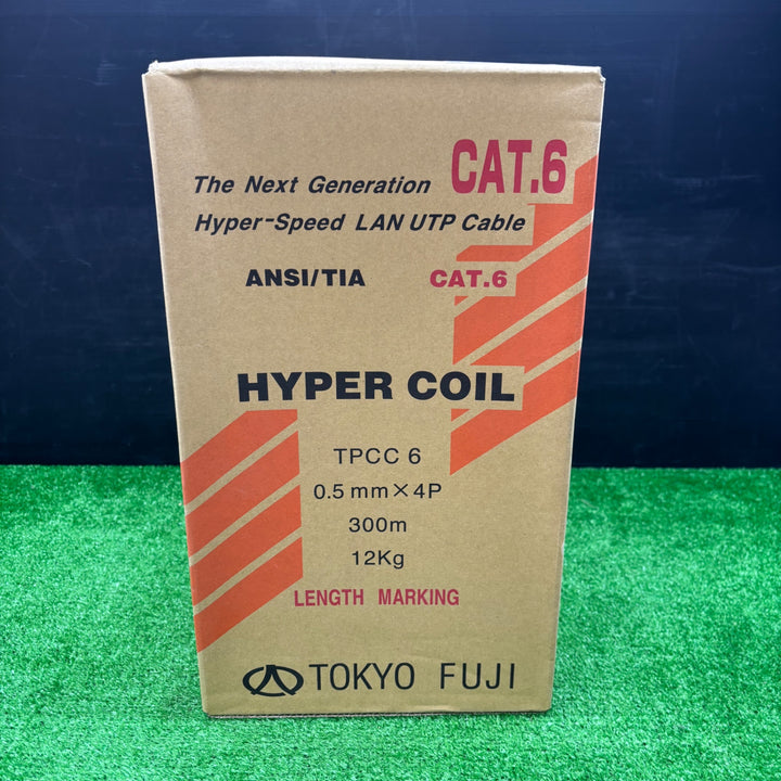 【使用済み】冨士電線 LAN用UTPケーブル ハイパーコイル TPCC6 0.5mm×4P 300m 11.2kg CAT6　紫 【電材館越谷店】
