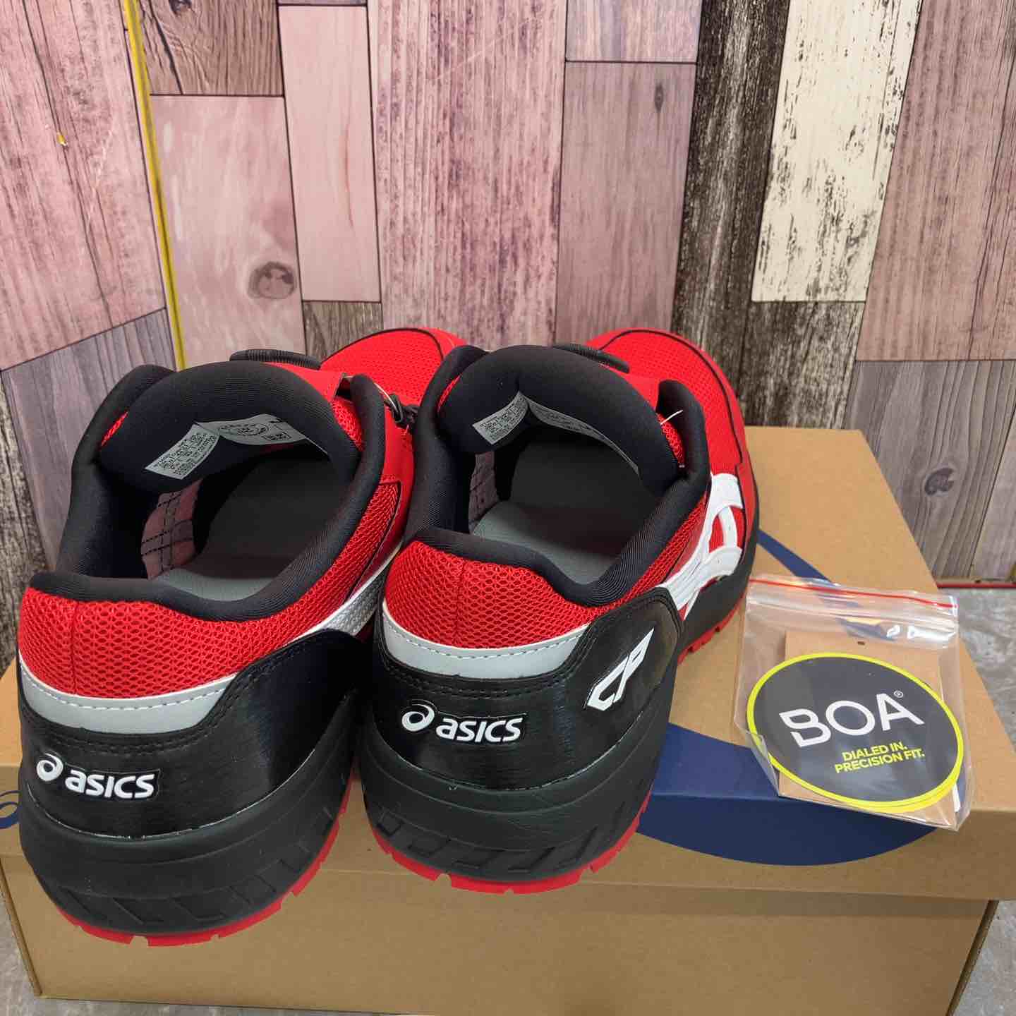 アシックス 安全靴 クラシックレッド×ホワイト 28.0cm ASICS WINJOB