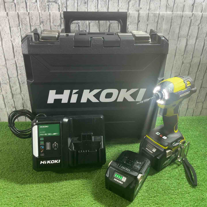 ★ハイコーキ(HIKOKI ※旧:日立工機) コードレスインパクトドライバ スパイダーイエロー WH36DD(2XHYSZ) 36V 動作確認済【川口店】