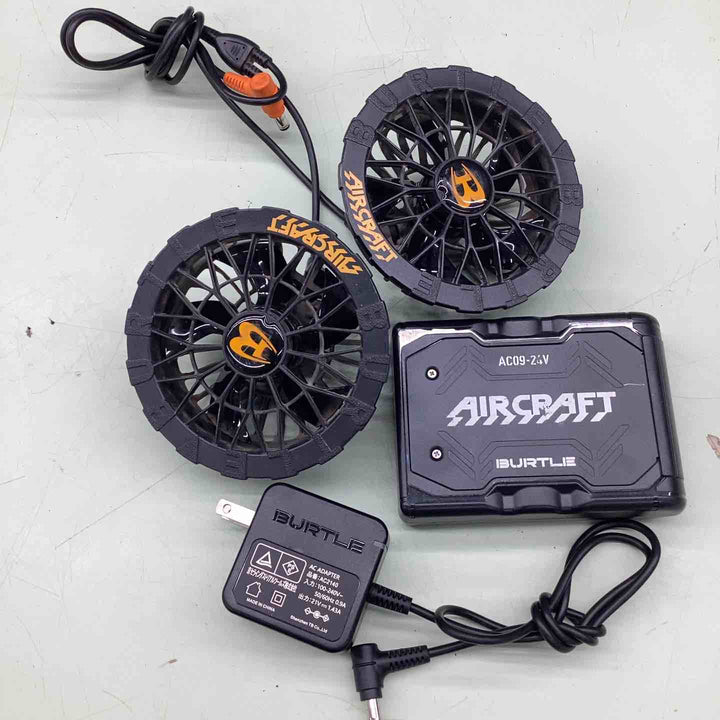 □バートル(BURTLE) 空調服用ファン&バッテリーセット AC09+ファン(AC09-1) エアークラフト【越谷店】