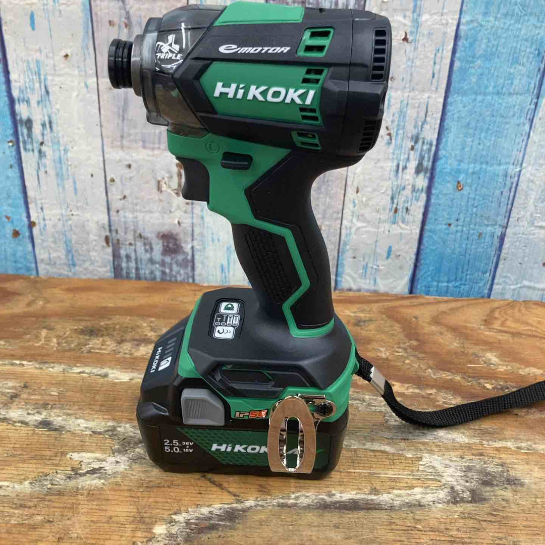◇HiKOKI(ハイコーキ) 18V 充電式 インパクトドライバ WH18DC  バッテリー1個・充電器・ケース付 WH18DC(XPZ), アグレッシブグリーン【柏店】
