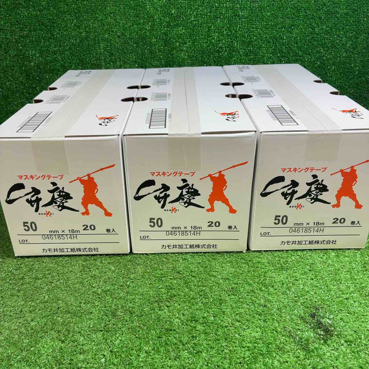 【未使用品】 カモ井 マスキングテープ 弁慶 50mm×18m 20P 3箱セット 計60P 【藤沢店】