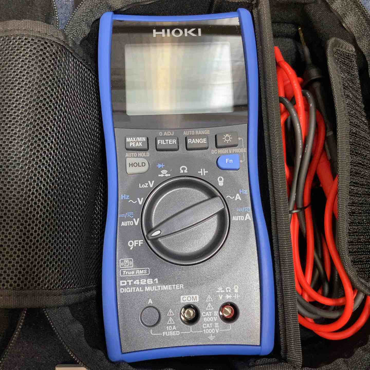 HIOKI デジタルマルチメータ DT4261 無線通信(Z3210装着時):通信距離 見通し10m 携帯用ケース＆ワイヤレスアダプタ付き【八潮店】