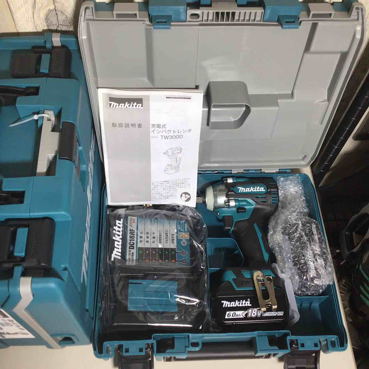 【未使用品】 マキタ makita コードレス インパクトレンチ TW300DRGX 5台 バッテリー&充電器付 フルセット 純正 充電式 18V 【戸田店】