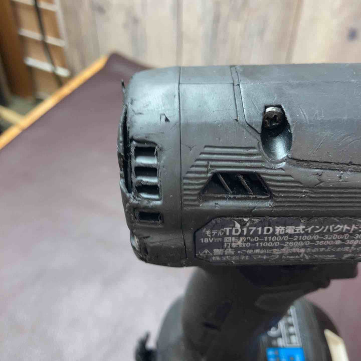【中古品】 マキタ(makita) 18V コードレスインパクトドライバー TD171DZB 18V3.0Ahバッテリー1個付属 【東大和店】