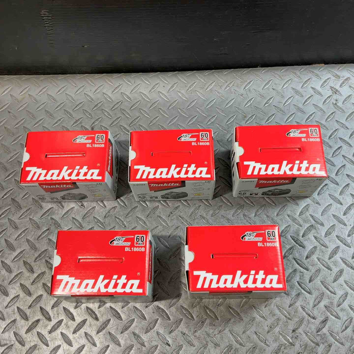 マキタ(makita) リチウムイオンバッテリー 18V/6.0Ah BL1860B　5台セット  純正バッテリー【草加店】