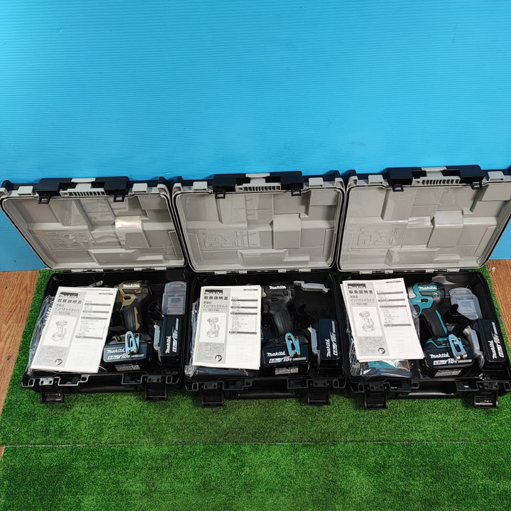 マキタ(makita) 充電式インパクトドライバ TD173DRGX 青・黒・オリーブ各色セット【岩槻店】