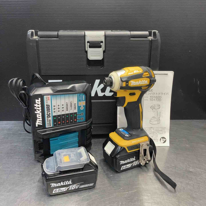 【中古美品】 マキタ(makita) 18V コードレスインパクトドライバー TD172DGXFY フルセット品 黄色 イエロー 【東大和店】