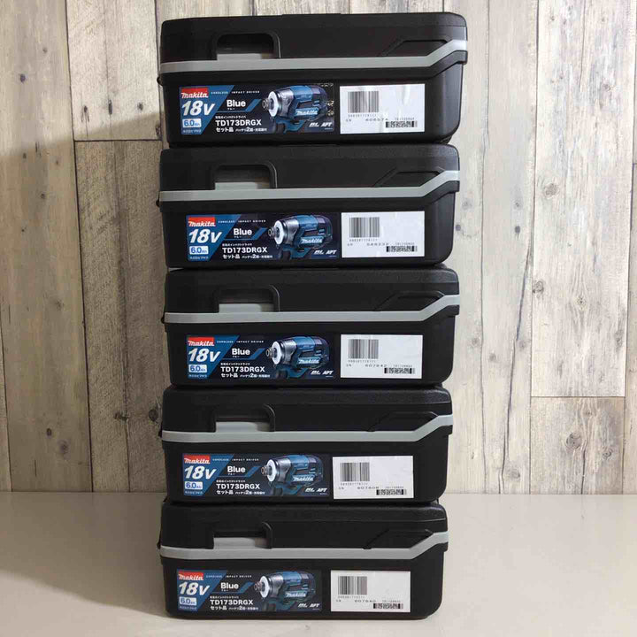 【未使用品】マキタ(makita) コードレスインパクトドライバー TD173DRGX 5台セット ブルー【戸田店】
