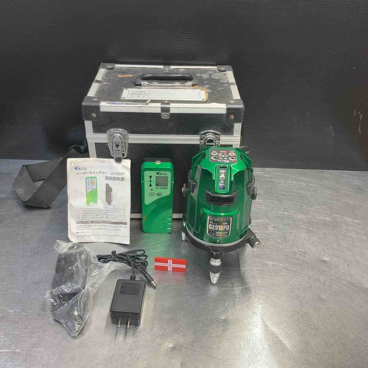 【中古品】 テクノ販売(LTC) グリーンレーザー墨出し器 GX910PD 受光器付属 水平/垂直 グリーンライン レベル 水平器 【東大和店】