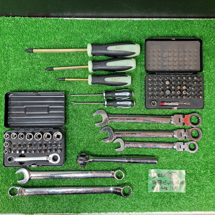 ディーン Deen ミリ 付替式ビットセット×２箱 その他レンチ・ドライバー類11本セット【岩槻店】