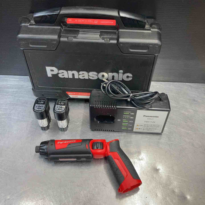 【中古品】 パナソニック(Panasonic) 7.2Vコードレスペンスティック ドリルドライバー EZ7421LA2S-R フルセット 【東大和店】