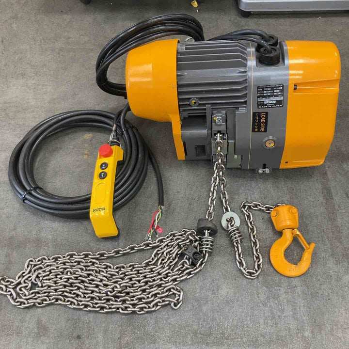 【店頭受取り限定】KITO EQ形電気チェーンブロック 懸垂形 EQ004IS 490kg【川崎店】
