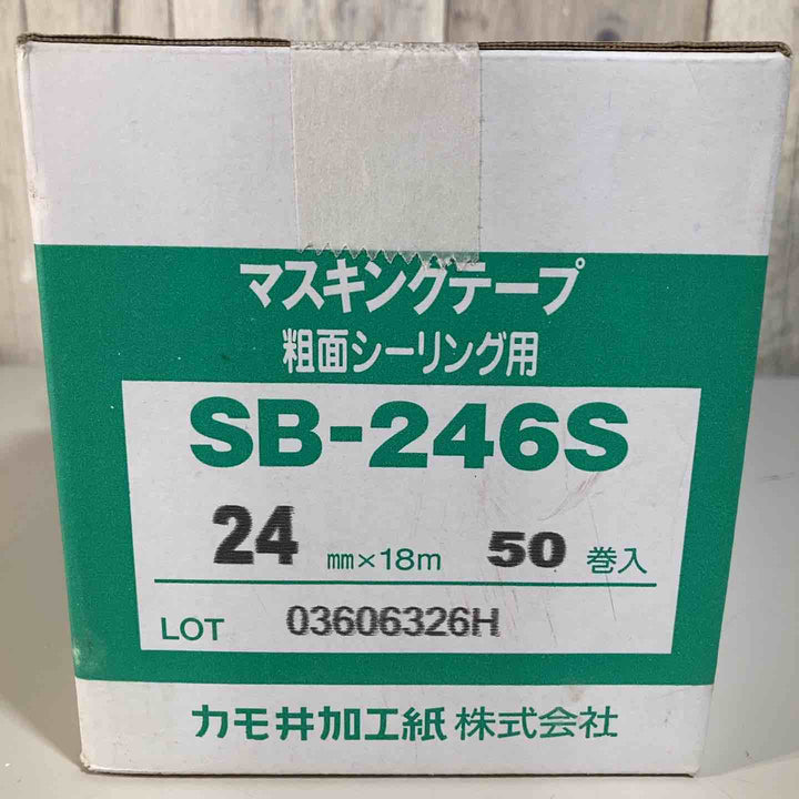◇カモ井 粗面シーリング用マスキングテープ 24mm×18m 50巻入 SB-246S【戸田店】