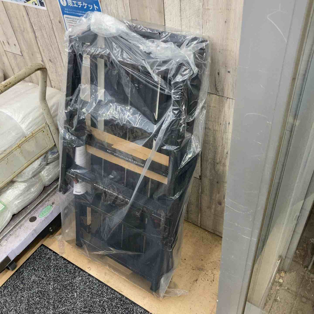 【未使用(店頭展示品)】長谷川工業(Hasegawa) BLACK LABEL 脚部伸縮足場台ブラック DRSWB-1000【東大和店】