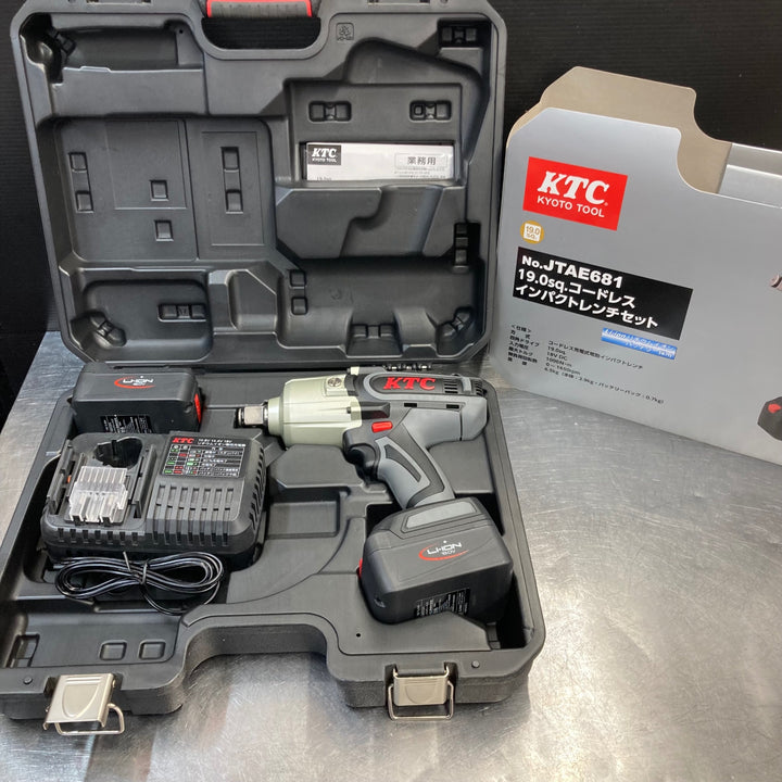 【未使用(店頭展示品)】KTC(京都機械工具)コードレスインパクトレンチ JTAE681 フルセット品【東大和店】