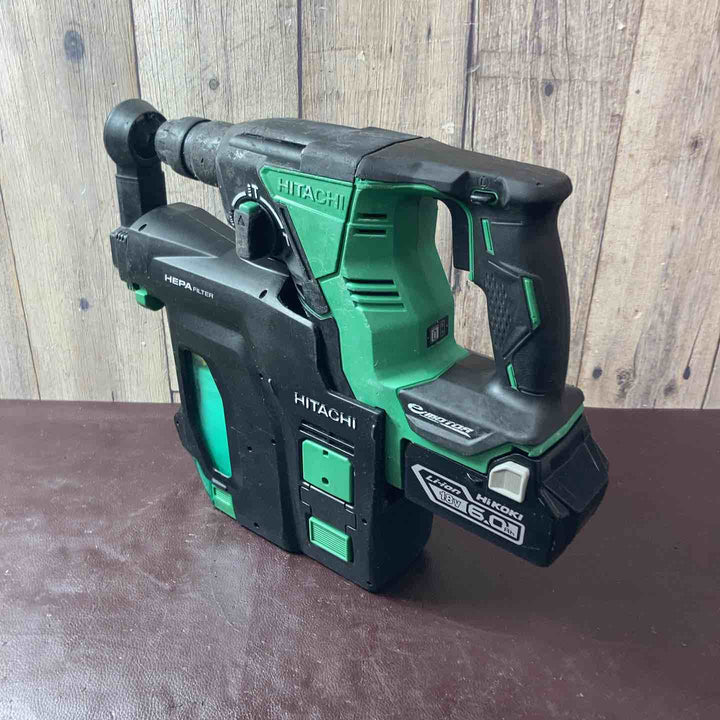 【中古品】ハイコーキ(HIKOKI ※旧:日立工機) コードレスロータリハンマドリル DH18DBL(NN) 集じんシステム バッテリー付属【東大和店】