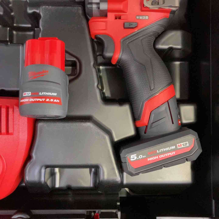 ミルウォーキー M12 FUEL 3/8インチ542Nmインパクトレンチ 5.0AH & 2.5AH キット (M12 FIW2F38-5252X JP)【町田店】