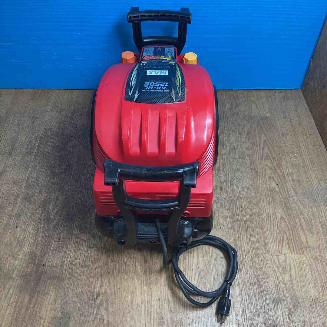 【現状品】★マックス(MAX) エアコンプレッサー AK-HL1250E_レッド 動作良好♪※備考欄参照※【岩槻店】