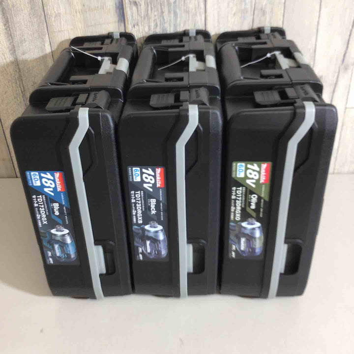 【未使用品(未開封)】マキタ(makita) コードレスインパクトドライバーTD173DRGX TD173DRGXB TD173DRGXO ブルー 青 ブラック 黒 オリーブ 3台セット【戸田店】