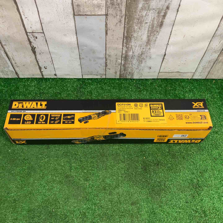 デウォルト(DEWALT) 18V ブラシレス シールドヘッド ラチェットレンチ 本体のみ イエロー&ブラック DCF510N-XJ【町田店】