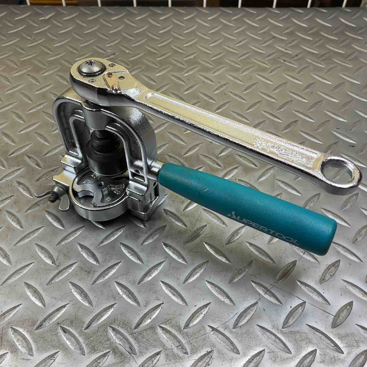 ◇スーパーツール フレキ管ツバ出し工具(ラチエットハンドル式) TH406R【川崎店】