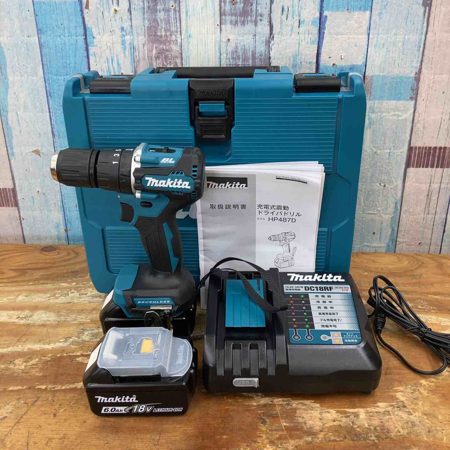 マキタ makita 充電式電動ドライバードリル HP487D 本体のみ 経年保管 ノーチェックジャンク品 ■