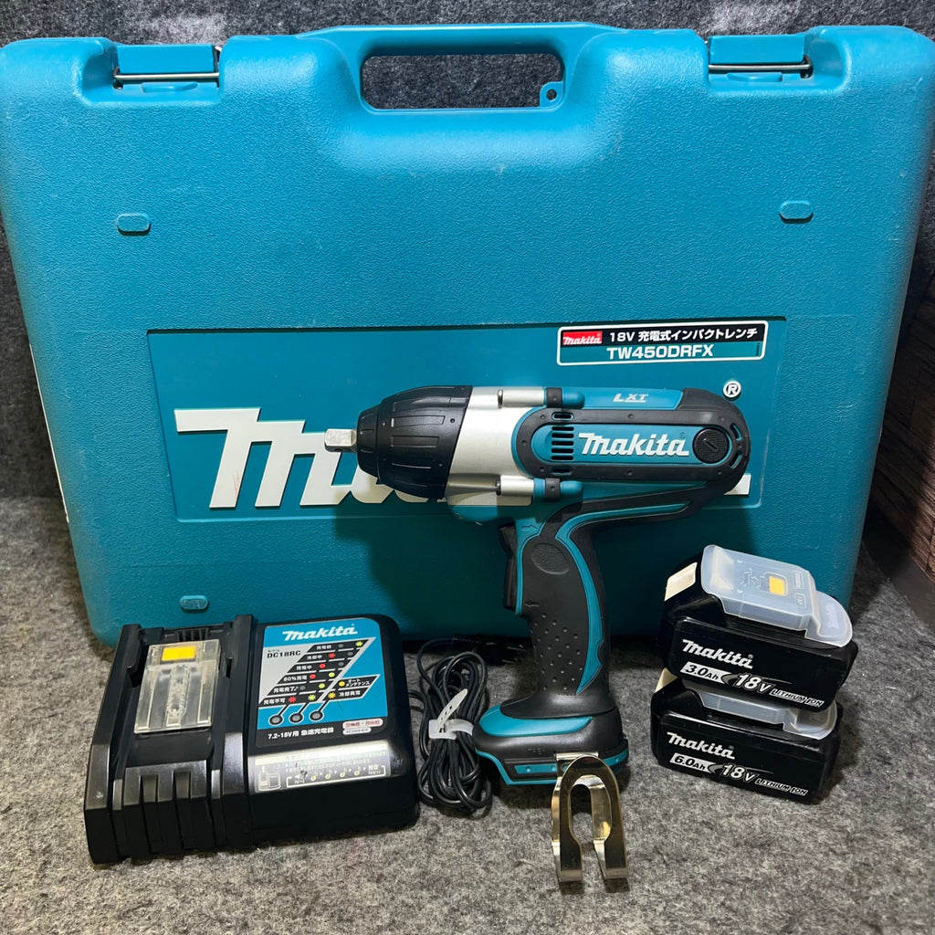マキタ 充電式インパクトレンチ TW450DRFX 新品 美品 makita マキタ TW450DRFX インパクトレンチ 3.0Ah 18V バッテリー