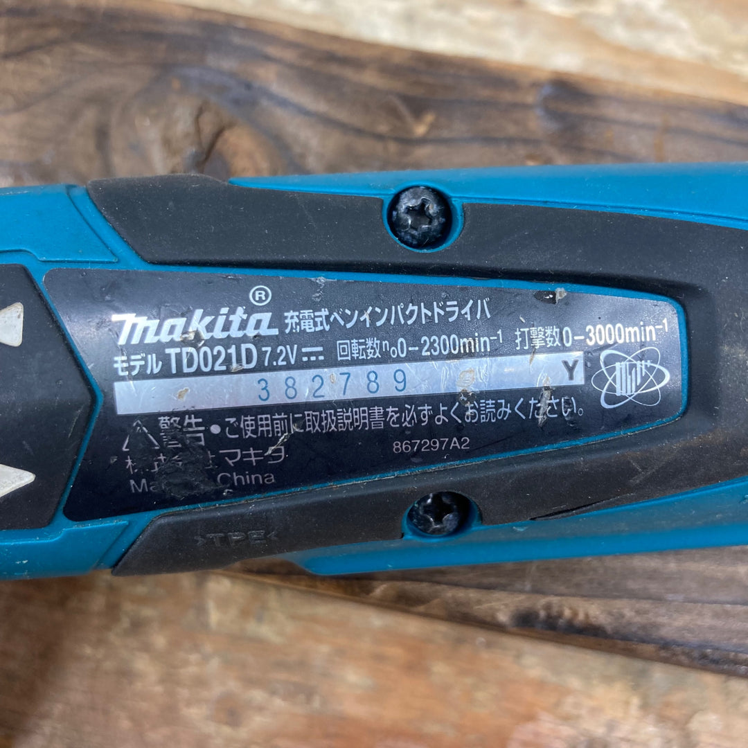 ☆マキタ(makita)7.2V充電式ペンインパクトドライバ TD021DS 本体+バッテリー1個のみ【柏店】