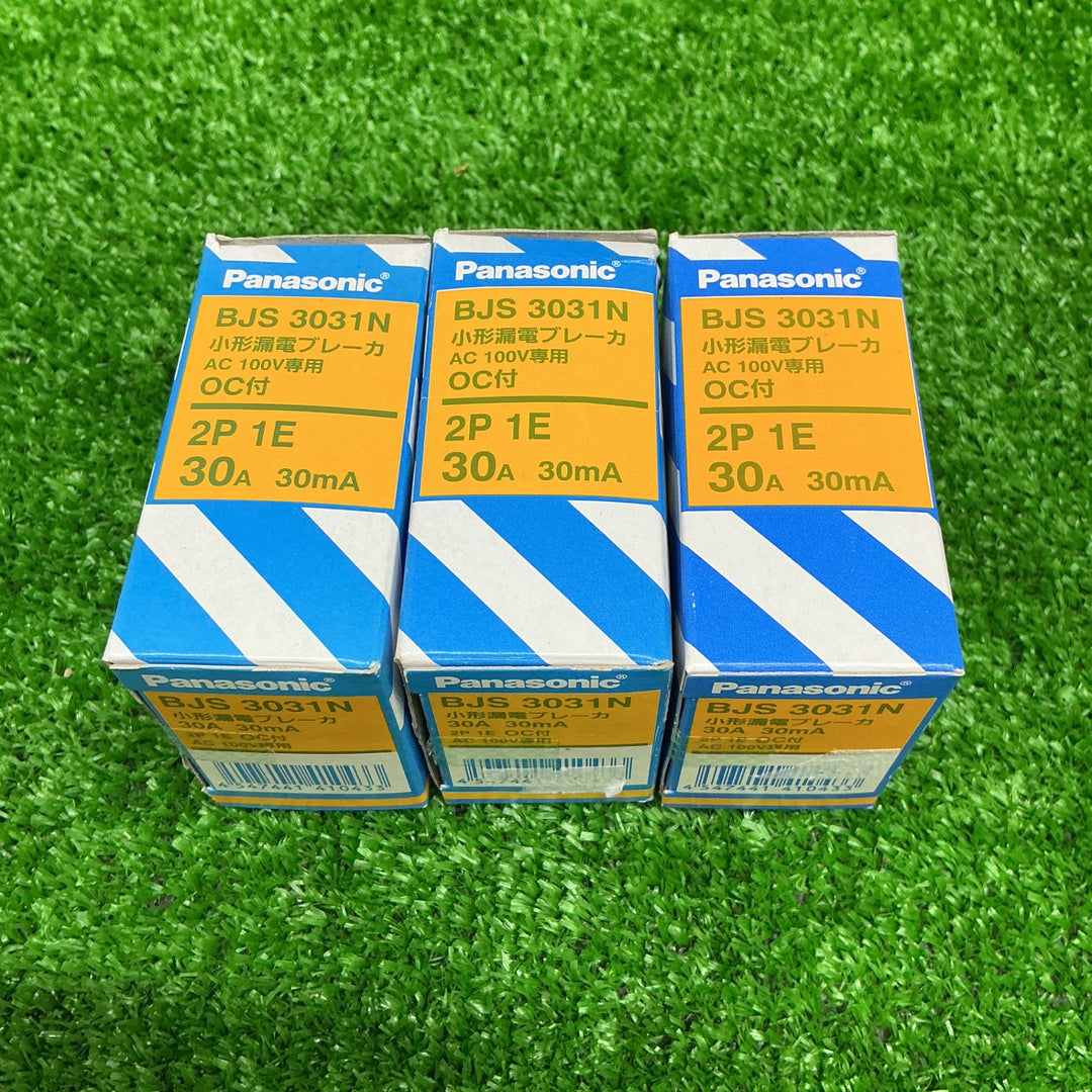 Panasonic　パナソニック 小型漏電ブレーカー BJS3031N 3個セット【電材館越谷店】