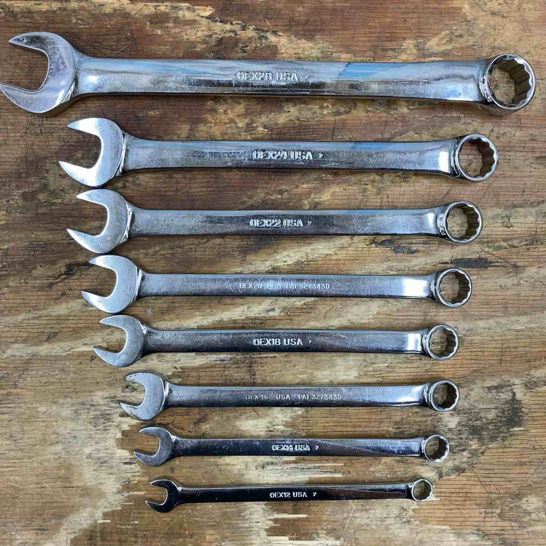 【中古品】▲スナップオン(Snap-on) コンビネーションレンチ 8本セット OEX28/24/22/20/18/16/14/12 旧ロゴ【柏店】
