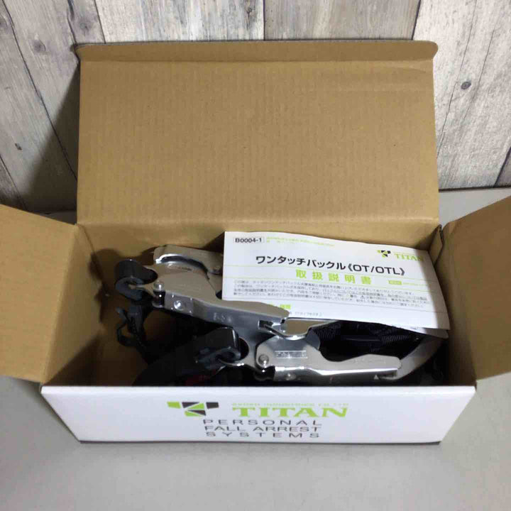 タイタン(TITAN) ダブルフック 二丁掛け REELOCK SIINEOライト 墜落防止用 +RICORO-N 補助ロープ ワンタッチバックルタイプ BL L OT-SLN505-RW-BL-L