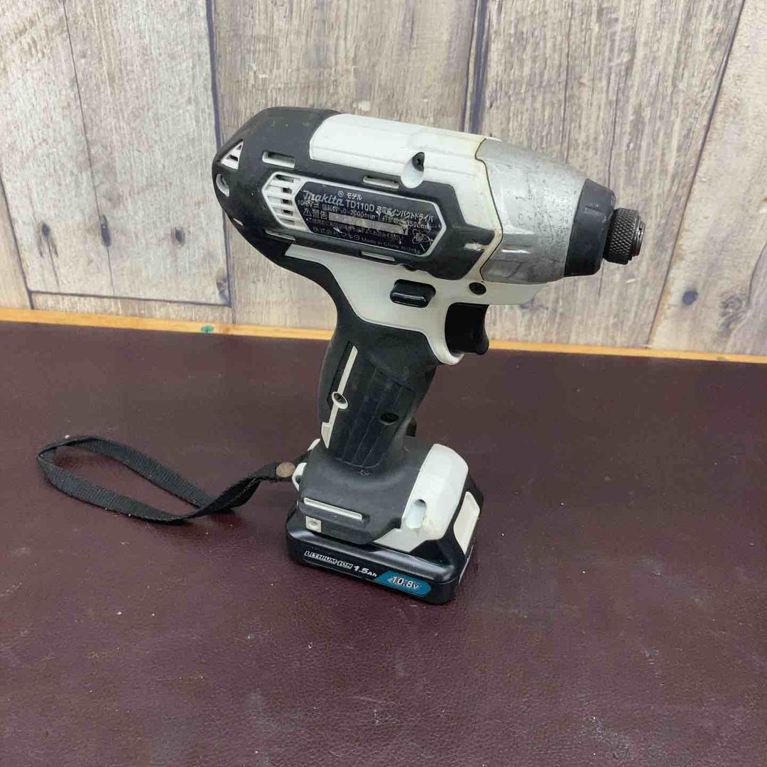 【中古品】 マキタ(makita) 10.8V コードレスインパクトドライバー TD110DZW バッテリー1個付属 【東大和店】