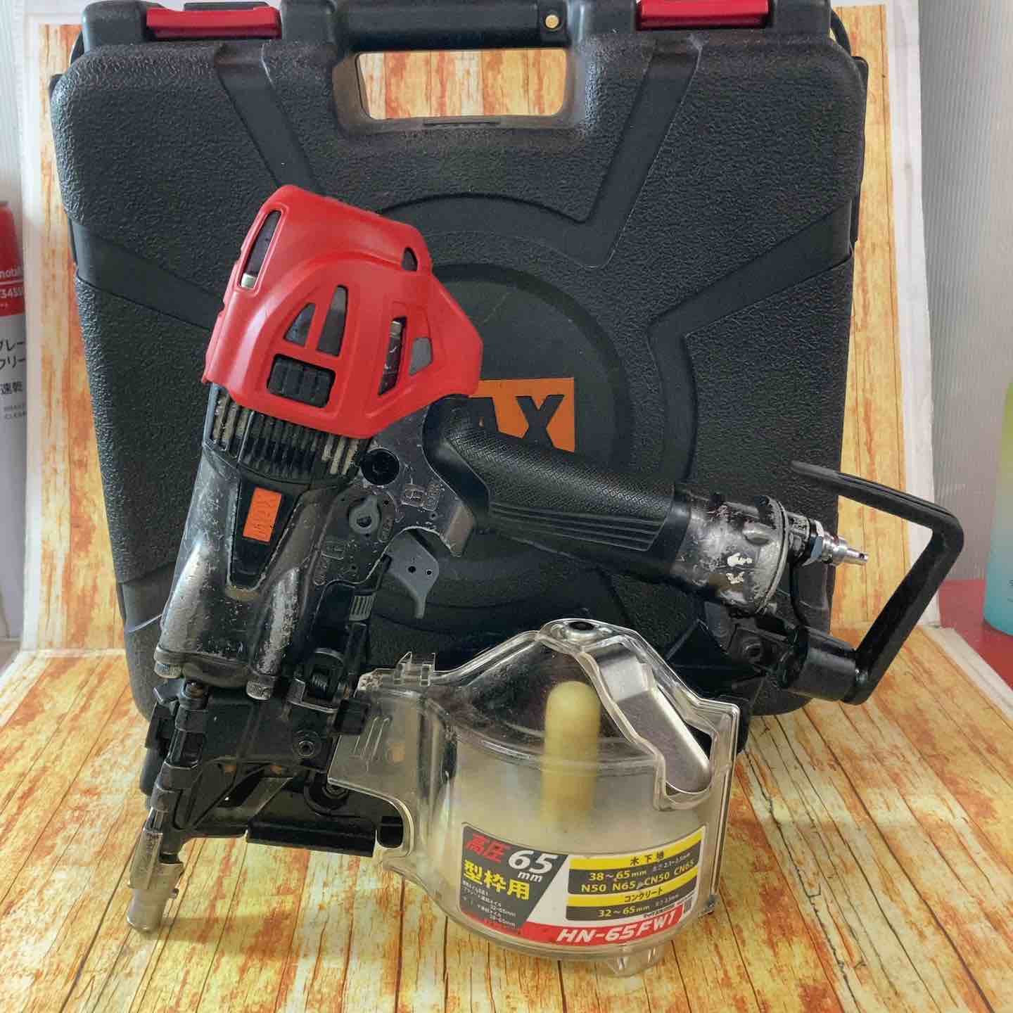 中古 マックス/MAX 65mm 常圧 エア釘打機　 動作確認済み・漏れなし 　CN-565S マックス(MAX) 高圧エア釘打ち機 HN-65FW1川崎店 ☆中古品☆MAX