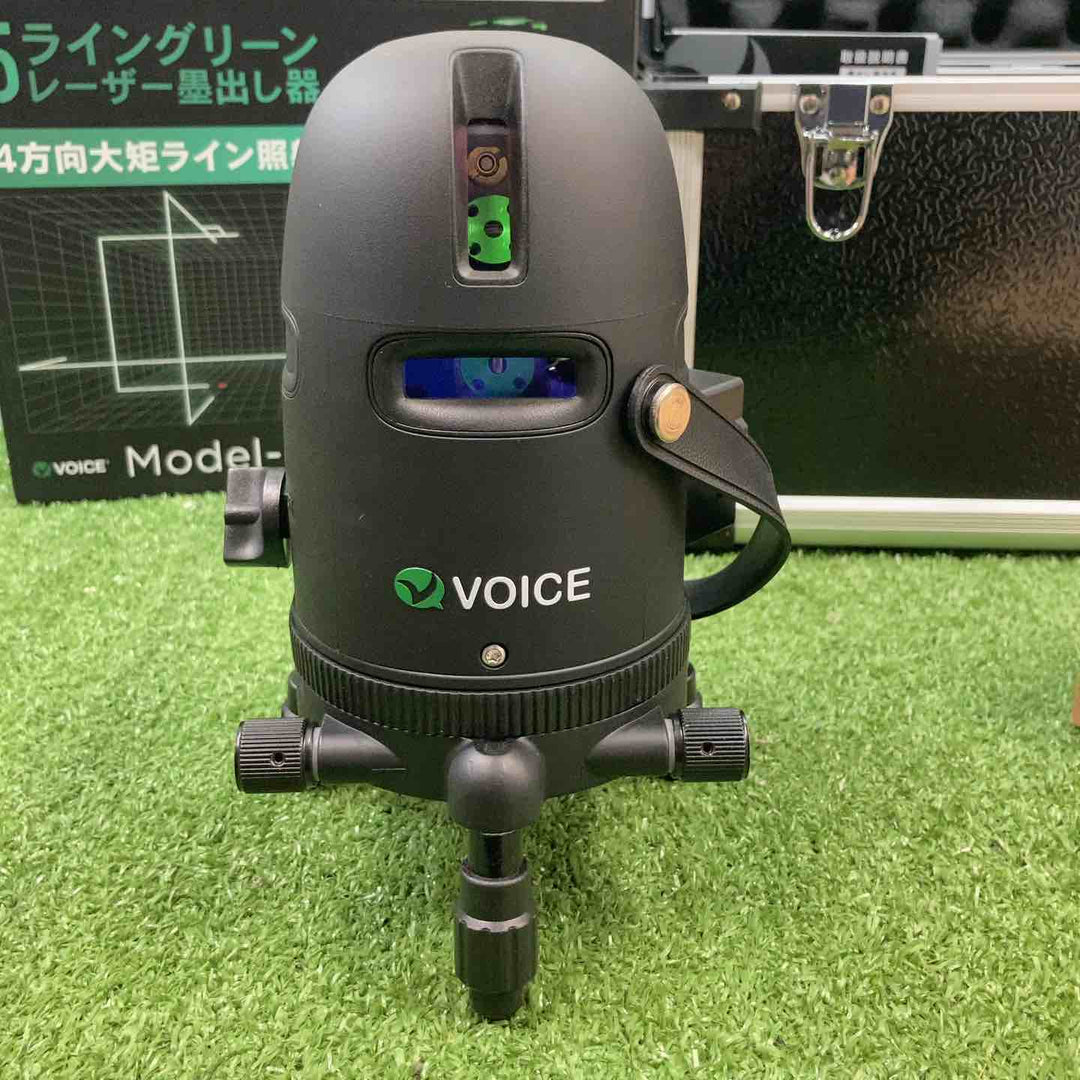 【未使用品】 VOICE レーザー墨出し器 5ライン(矩十字・横) グリーンレーザー  Model-G5 【受光器付属】【川崎店】