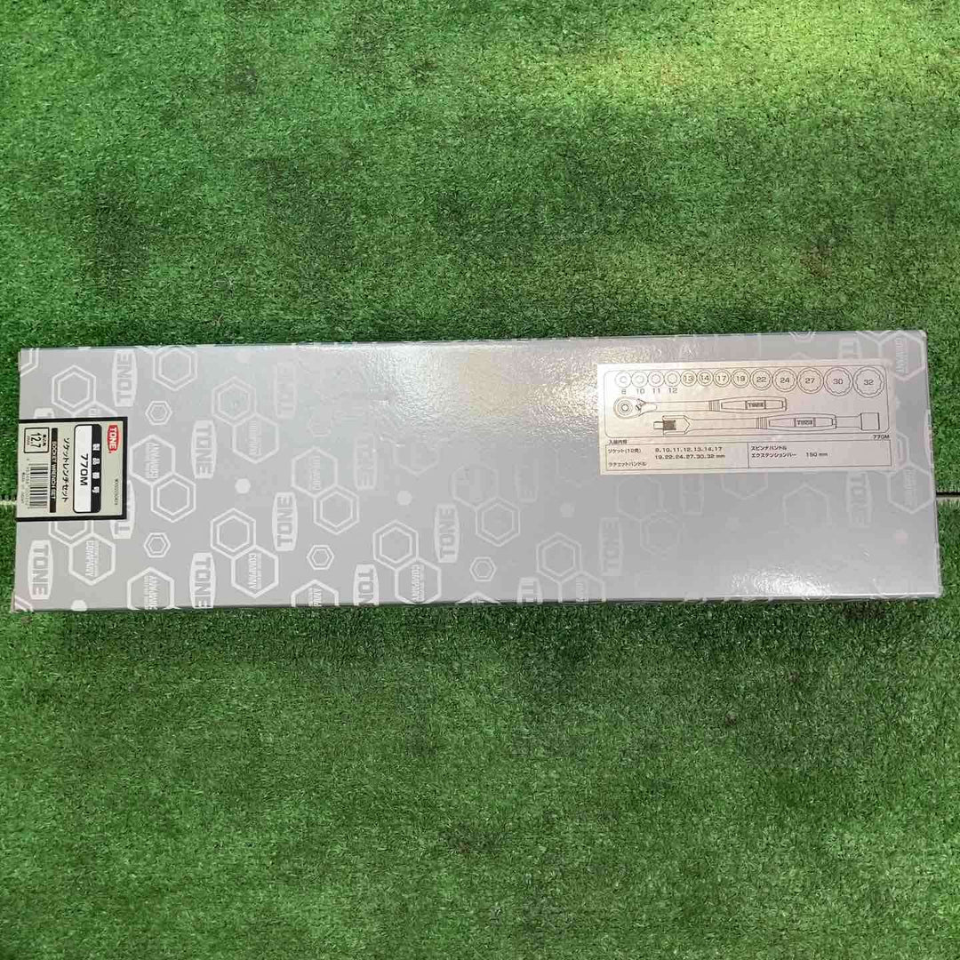◇トネ(TONE) ソケットレンチセット 差込角12.7mm(1/2") 770M 内容16点 シルバー【岩槻店】