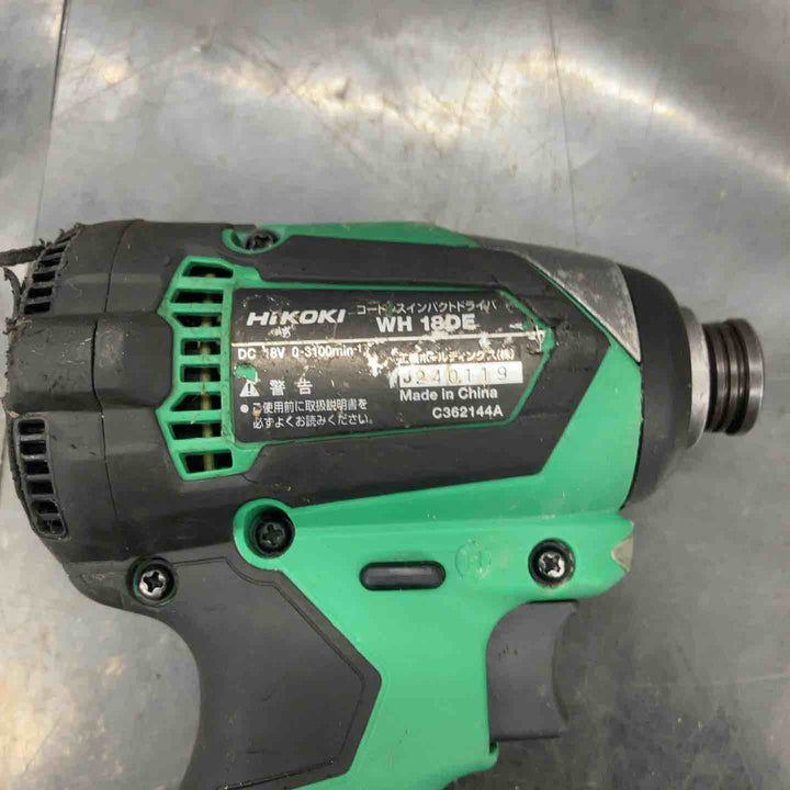 【中古品】ハイコーキ(HIKOKI ※旧:日立工機) コードレスインパクトドライバー WH18DE(2LC)【所沢店】