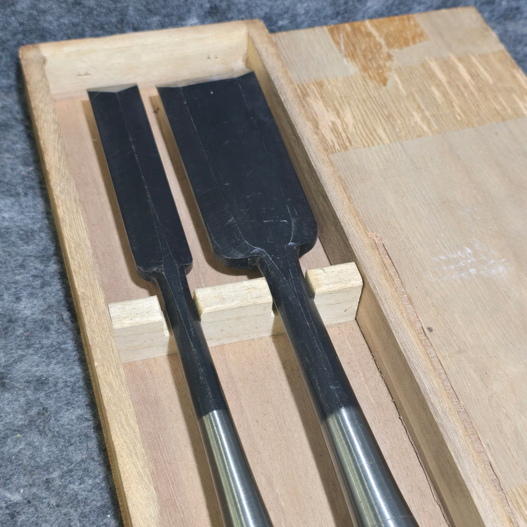【美品】のみ勝 突き鑿 2本組 大工道具 のみ 鑿【桶川店】