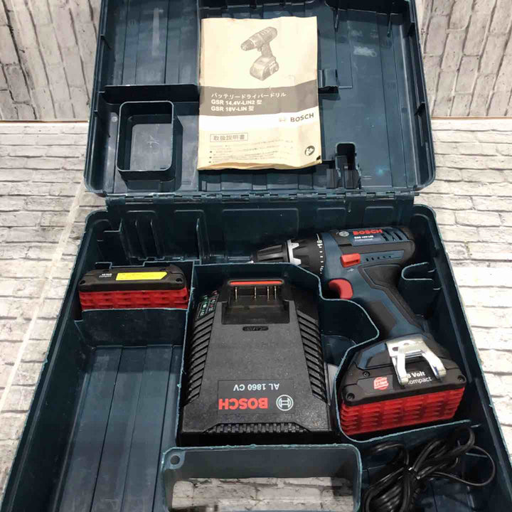BOSCH(ボッシュ) 18Vバッテリードライバードリル GSR18V-LIN【川口店】