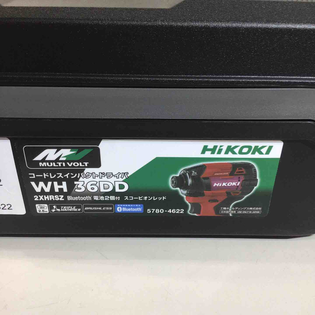 ★ハイコーキ(HIKOKI ※旧:日立工機) コードレスインパクトドライバ スコーピオンレッド WH36DD(2XHRSZ)【戸田店】