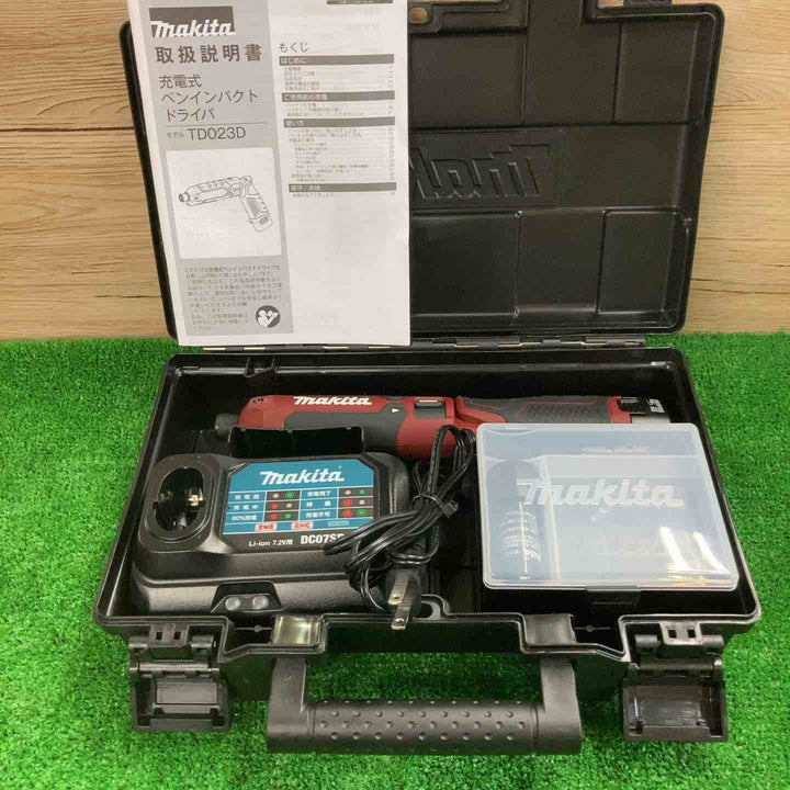 ★マキタ(makita) 7.2V コードレスペンインパクトドライバ TD023DHXAR【町田店】