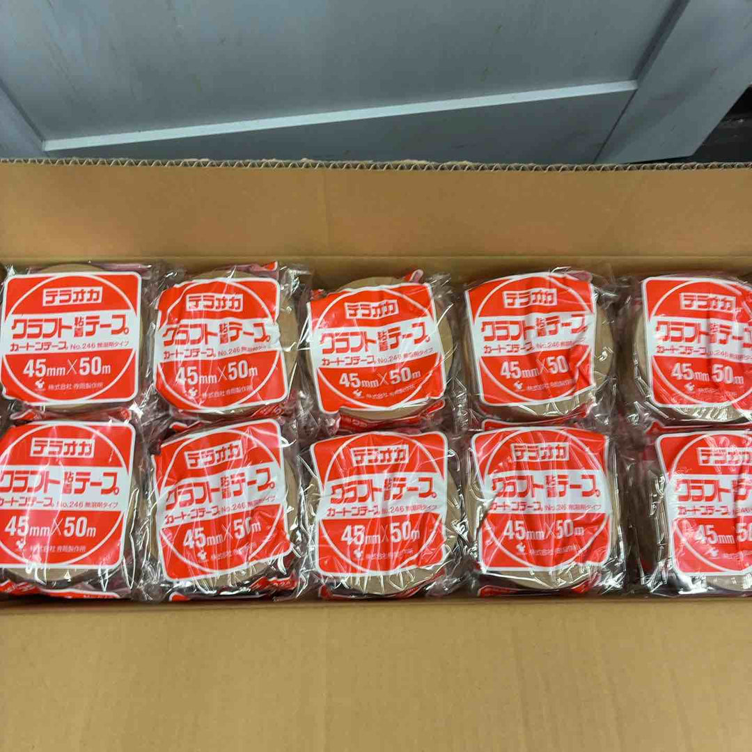 寺岡製作所 カートンテープ No.246 無溶剤タイプ 45mm×50m 50巻入【藤沢店】