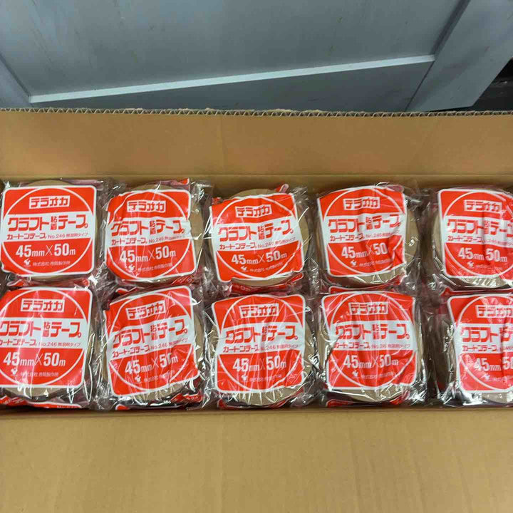 寺岡製作所 カートンテープ No.246 無溶剤タイプ 45mm×50m 50巻入【藤沢店】